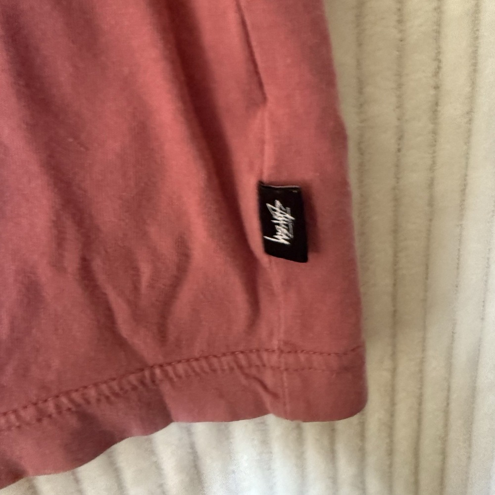 Stussy Shirt Mens Sz Small Mauve 8 Ball Pocket Graphic Classic Streetwear Tee - Picture 9 of 11